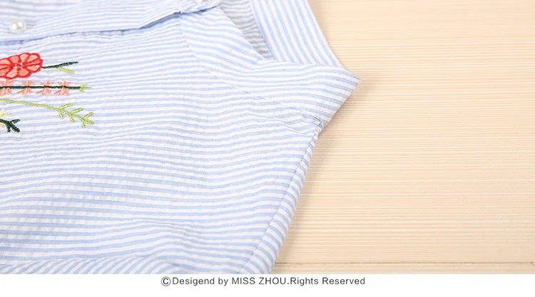 Standing Collar Maternity Dresses 2019 Summer Striped Embroidered Nursing Dress Breastfeeding Clothes for Pregnant Women QL503