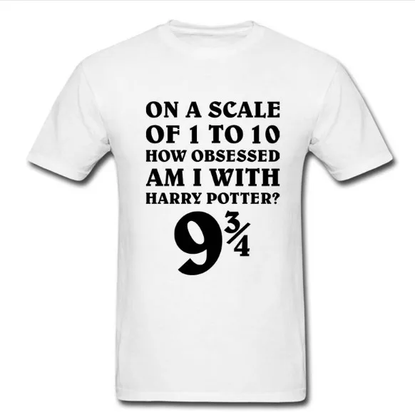 Harry Potter T-Shirt 9 3/4 T Shirt Deathly Hallows Camiseta Tee Men Women Hogwarts Jersey Short Sleeve 100% Cotton O Neck Top | Мужская
