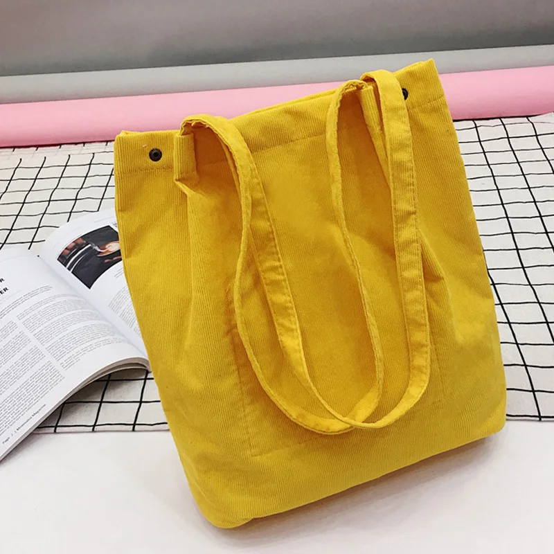 Bags for Women 2018 Women Corduroy Shopper Tote Ladies Casual Lady's Bag Foldable Reusable Shopping Beach Bag Bolsa Feminina