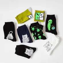 New Mid Crew Socks Lord Normal Alien Cat ET Pop Up Spaced WE OUT HERE Skater