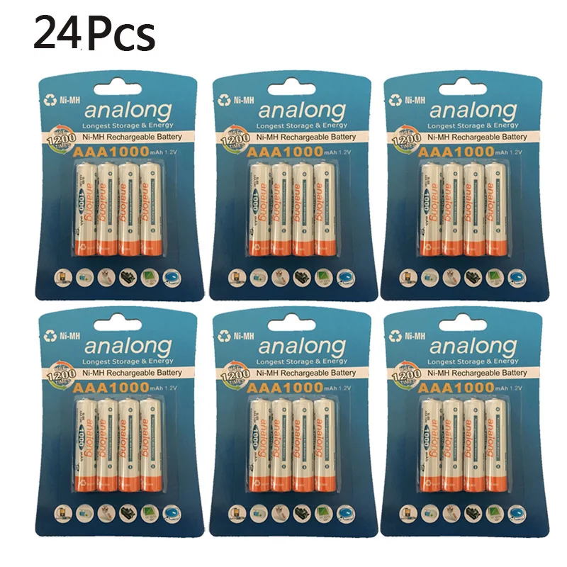 Analong 1 2 V AAA 3A NIMH 1000mah аккумуляторная батарея Ni MH аккумуляторы