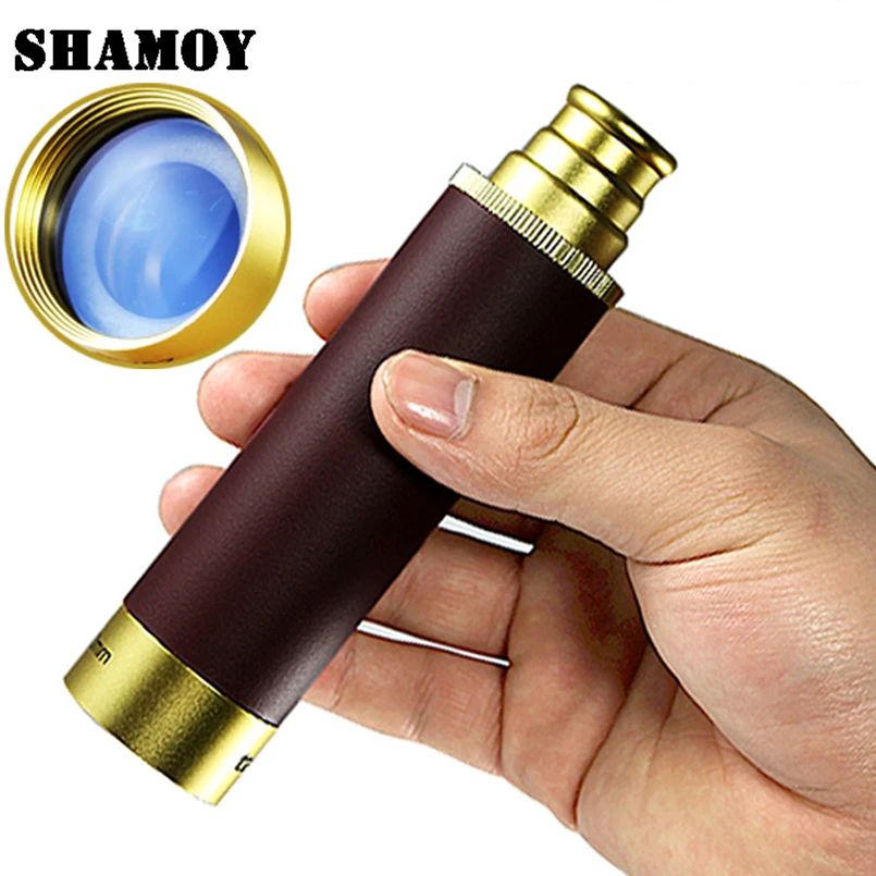 

SHAMOY 25*30 Monocular Telescope Mini Antique Pirate Telescopes Portable Retractable Single Telescopes M2530