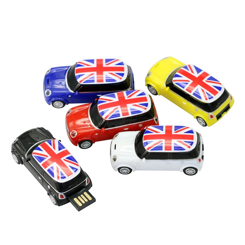 Дешевый Творческий Жук U диска 4 г 8 г 16 г usb flash 32 г USB Mini Cooper Mini автомобиль карту флэш памяти с интерфейсом USB автомобиль memory stick