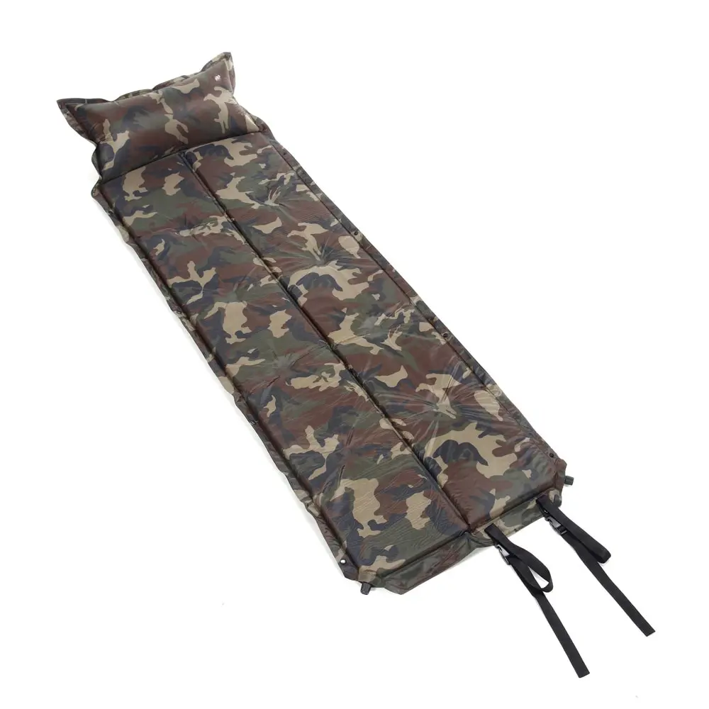 

185*60*2.5cm Camouflage Automatic Inflatable Self-Inflating Dampproof Sleeping Pad Tent Air Mat Mattress with Pillow for Camping