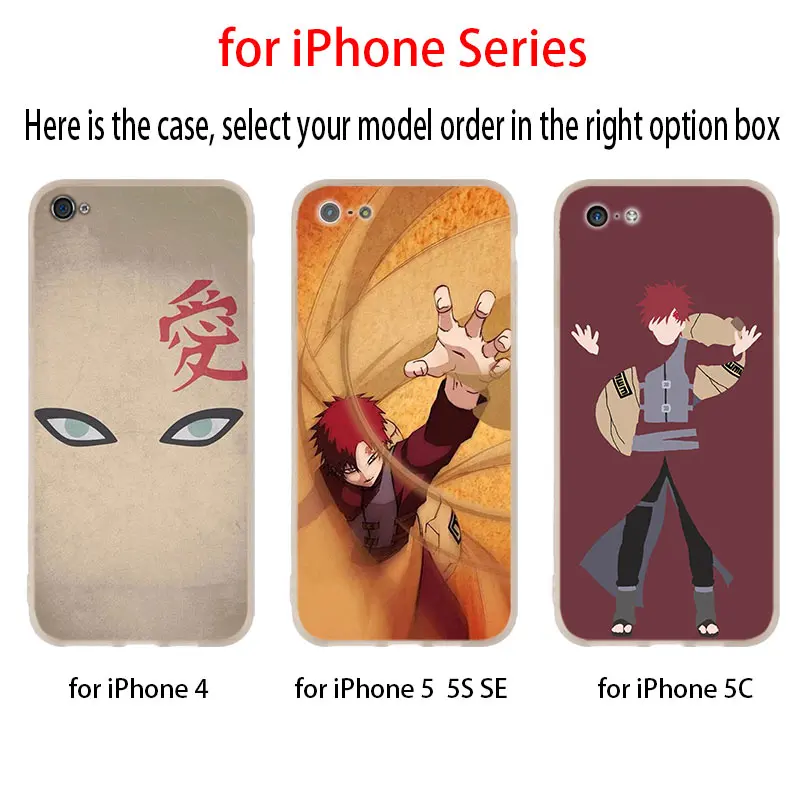 Ультратонкий силиконовый мягкий чехол Naruto gaara для iPhone 11 12 Pro X XS Max XR iphone 8 7 6 Plus 5 5s SE