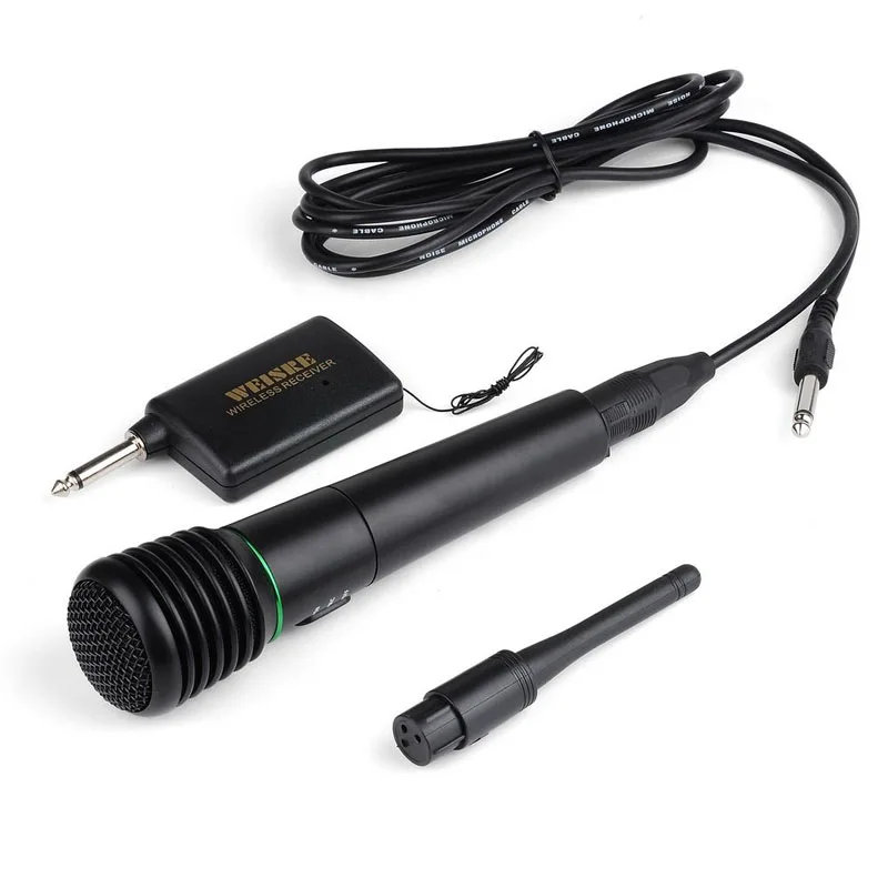 

CARPRIE Wired Wireless 2in1 Handheld Microphone Mic Receiver System Undirectional td1012 dropship