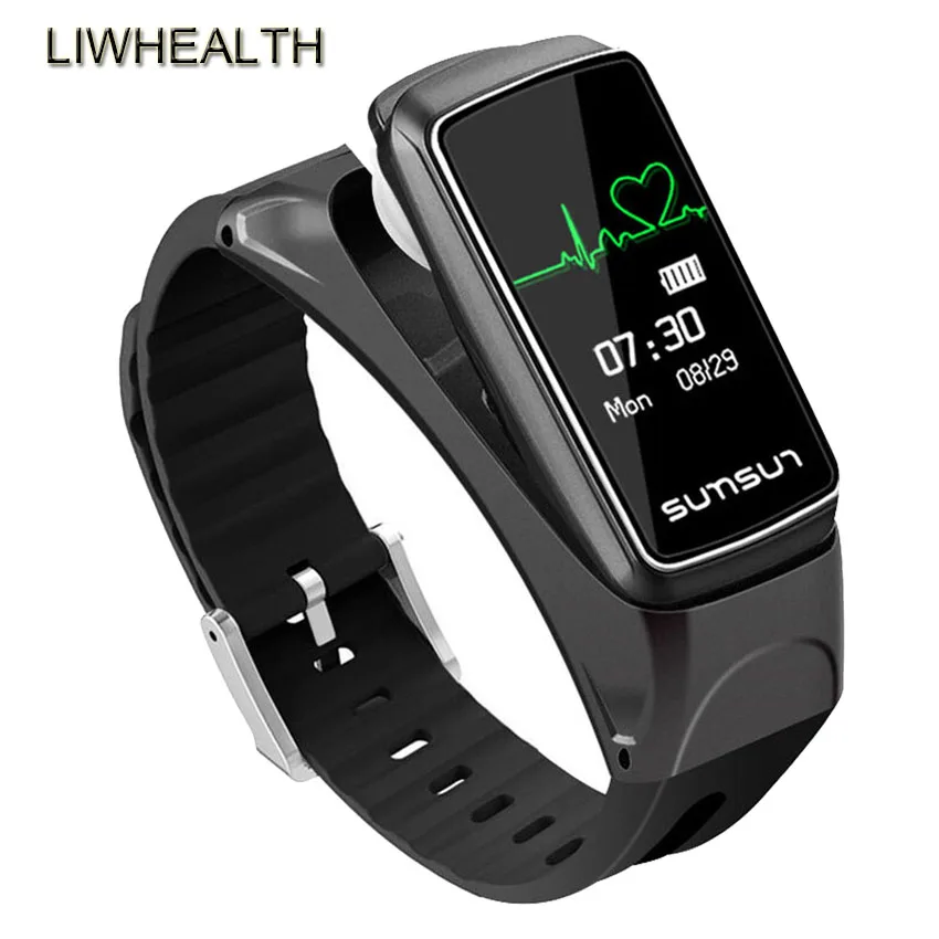 

HOT Talkband Smart Watch Bracelet Bluetooth Headset Earphone Heart Rate/Answer Phone/Music Health Smartwatch Band Step/Clock/HR