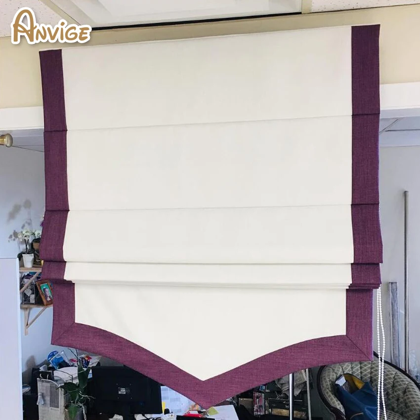 

Anvige blackout curtain , diy roman shade kit, custom shades, roman shades, linen window blinds, handmade roman shades