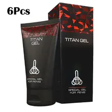 6 Pcs Russo Importado Titan Gel 50 ML, Penis Crescimento Espessamento, sexo Tempo de Atraso, Creme Da Ampliação Do pénis Produtos Adultos Do Sexo