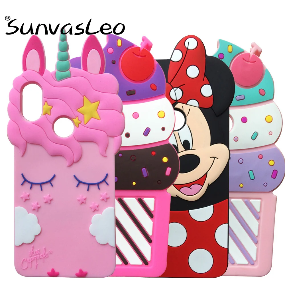 

3D Soft Silicone Case Cartoon Unicorn Phone Cover Skin Shell For Xiaomi Redmi S2 / Y2 / Redmi Note 5 Pro / Mi A2 / Mi 6X Fundas