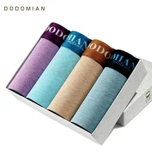 2020 Panties Mens 4Pcs lot Underwear Organic Natural Cotton Boxers Men Boxers Ventilate Plus Size Boxers