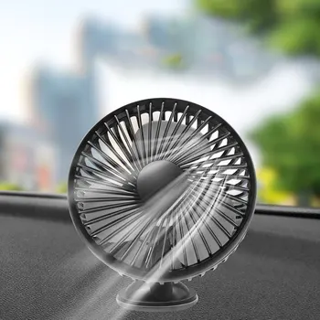 

USB Fan Car Air Conditioner 360 Degree Rotating Strong Cooler Type 12V 24V Mini Electric Car Fan Suction Cup Auto Air Fan