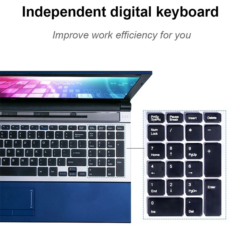 15 6 Inch with DVD Driver Laptops Intel Core i7 8GB RAM 1TB HDD Notebook IPS 3