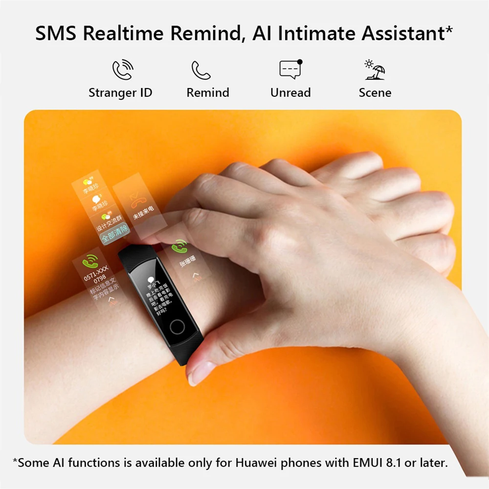 Huawei Honor Band 4 Smart Wristbands Bracelet Amoled Color 0.95\