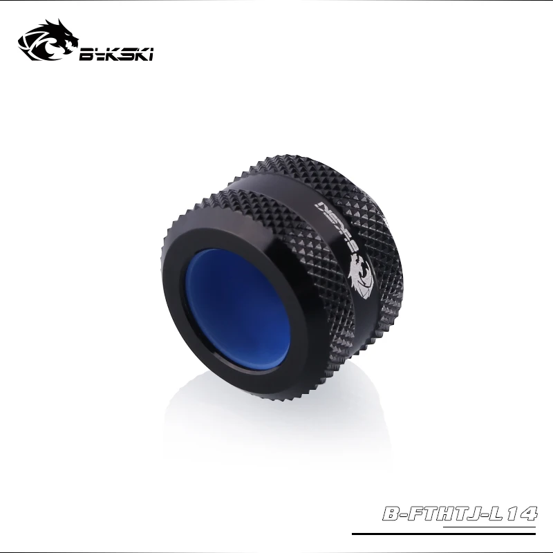 

Bykski prevent loss hard tube OD14MM hand compression fittings,Black,Red,White,Gold,Silver, Blue G1/4 "B-FTHTJ-L14