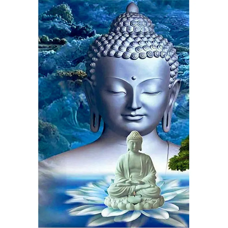 Buddha Statue 5D DIY Full Drill Diamond Painting Cross Stitch Mosaic Kits Crafts