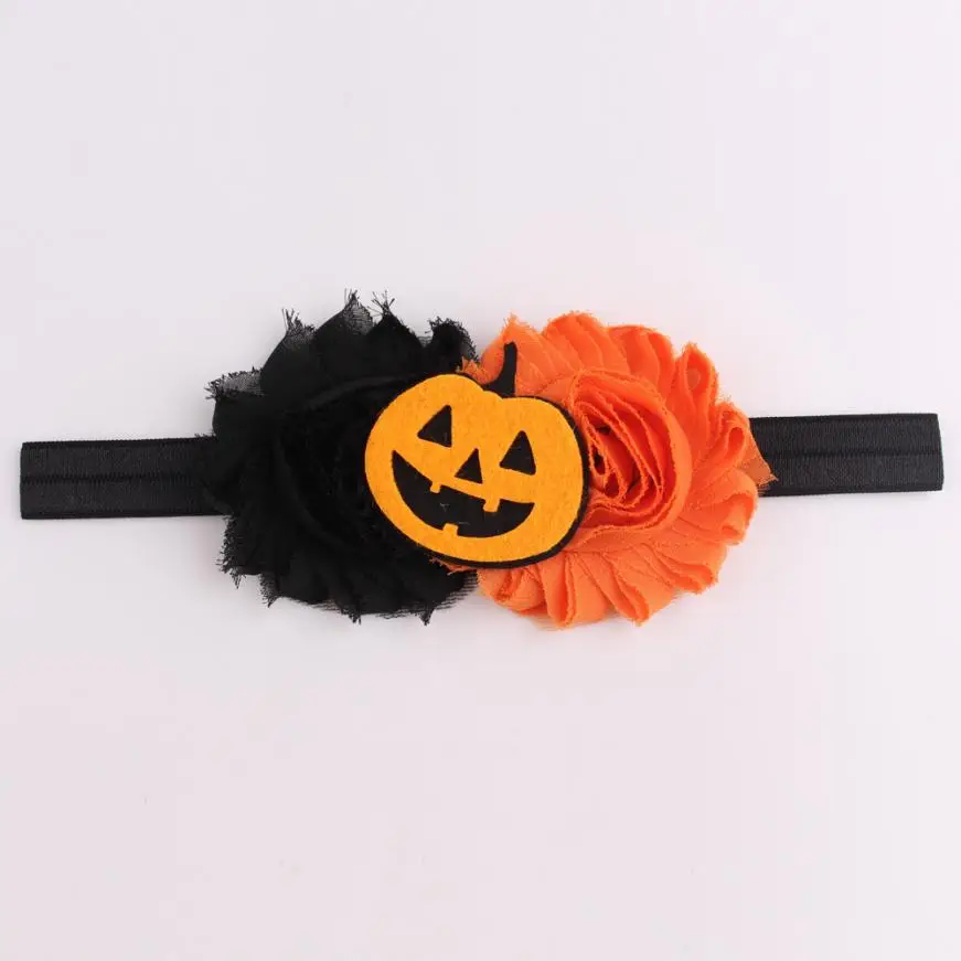 

Cute Halloween Headband 2017 cute Pumpkin Head Girls Boys Knot Elasticity Headbands Children Hair Accessories Hairwear AU033