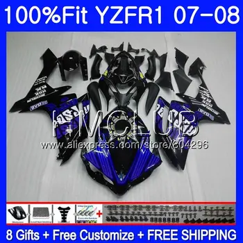 

Injection Body For YAMAHA YZF R 1 YZF 1000 YZFR1 07 08 98HM.17 YZF-R1 07 YZF1000 YZF-1000 YZF R1 2007 2008 Fairings Repsol blue