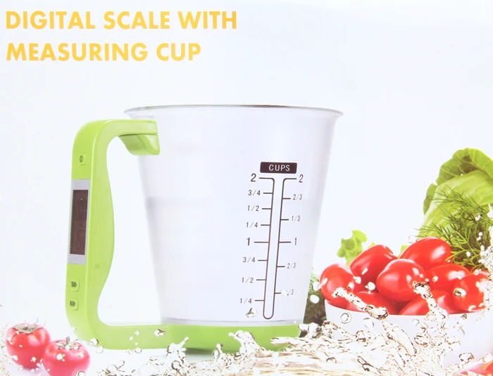 Hostweigh цифровые чашки кухонные весы электронный измерительный инструмент бытовые кувшины весы с ЖК-дисплеем измерение температуры чашки весы