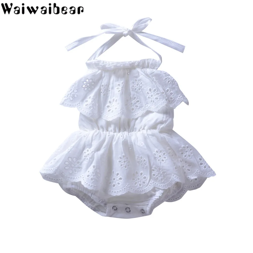 

Waiwaibear Summer Newborn Baby Girls Rompers Baby Sleeveless Solid Rompers Jumpsuit Sunsuit Outfits Clothes ZT11