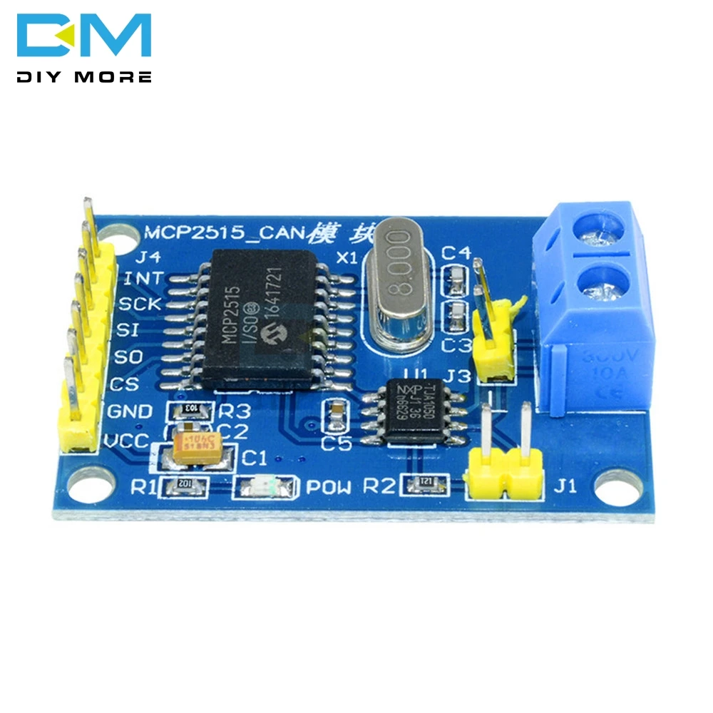 MCP2515 CAN шина модуль TJA1050 приемник SPI модуль для Arduino Поддержка CAN V2.0B DC 5 в SPI интерфейс 120 Ом