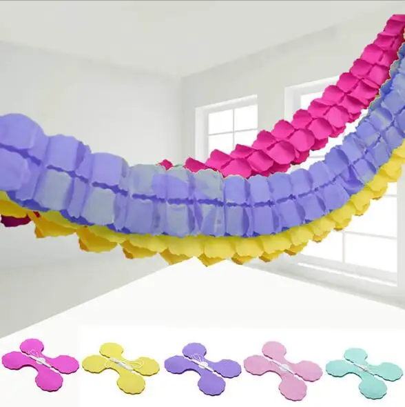 1PCS Colorful Four Leaf Clover Paper Garlands For Home Party Wedding/ Baby Shower /Kids Birthday Party Festival Decoration