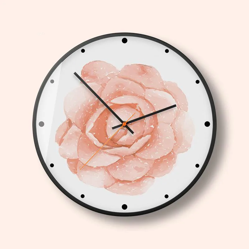 Fresh Flowers Nordic Wall Clock Silent Watches Modern Art Home Decorative Accessories Quartz Clocks | Дом и сад