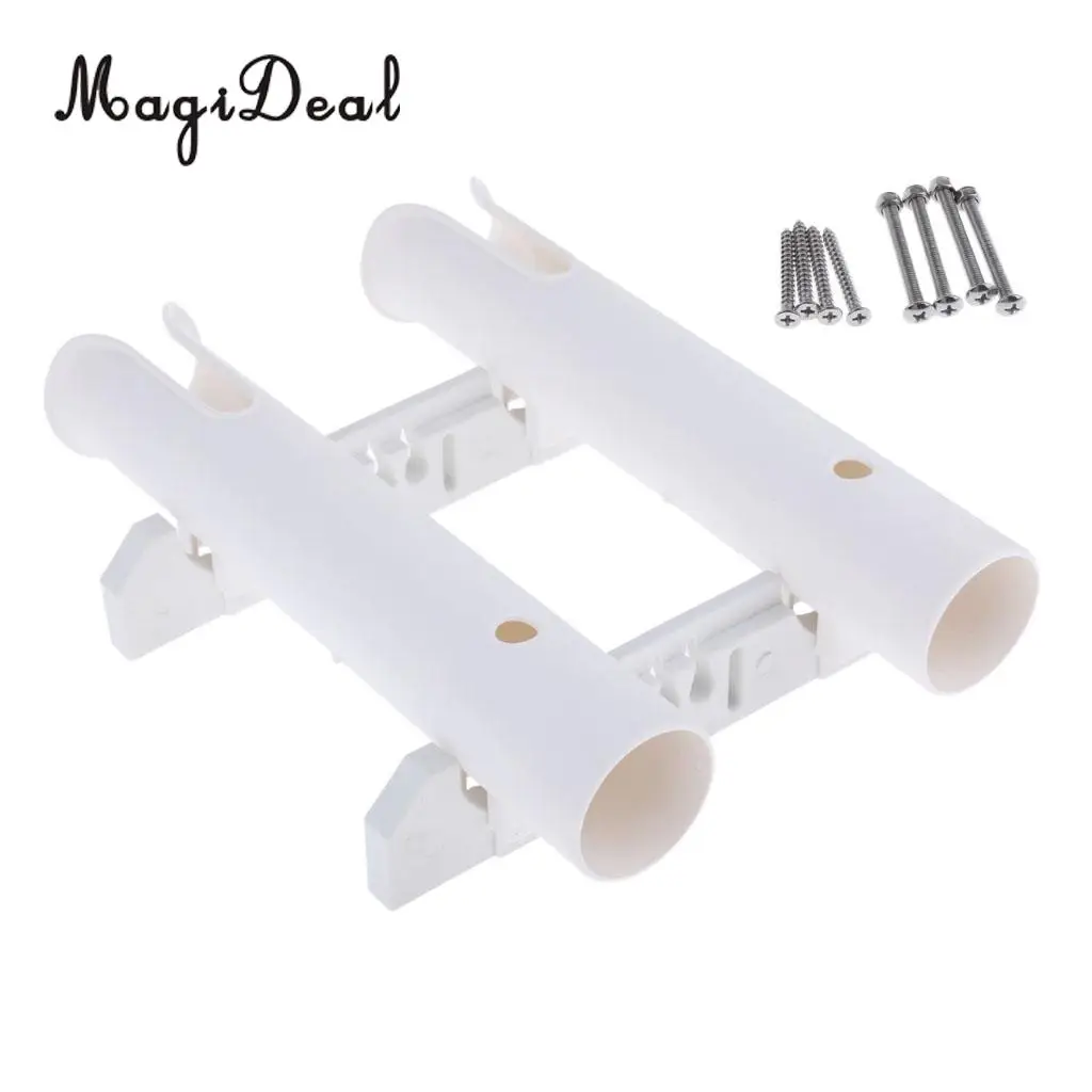 MagiDeal Durable UV Resistant Fishing Marine Boat Yacht Tube Rod Holder Support Stand Rack Side Mount Bracket Fits 1/2/4 Pole
