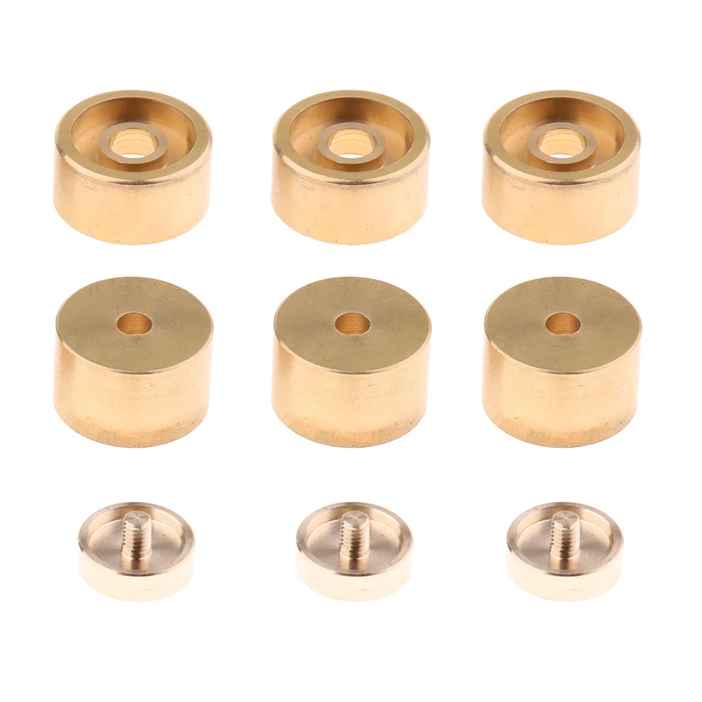 1 Set Golden Metal Trumpet Valve Finger Buttons Trumpet Repairing Parts Musical Instrument Accessories for Trumpet
