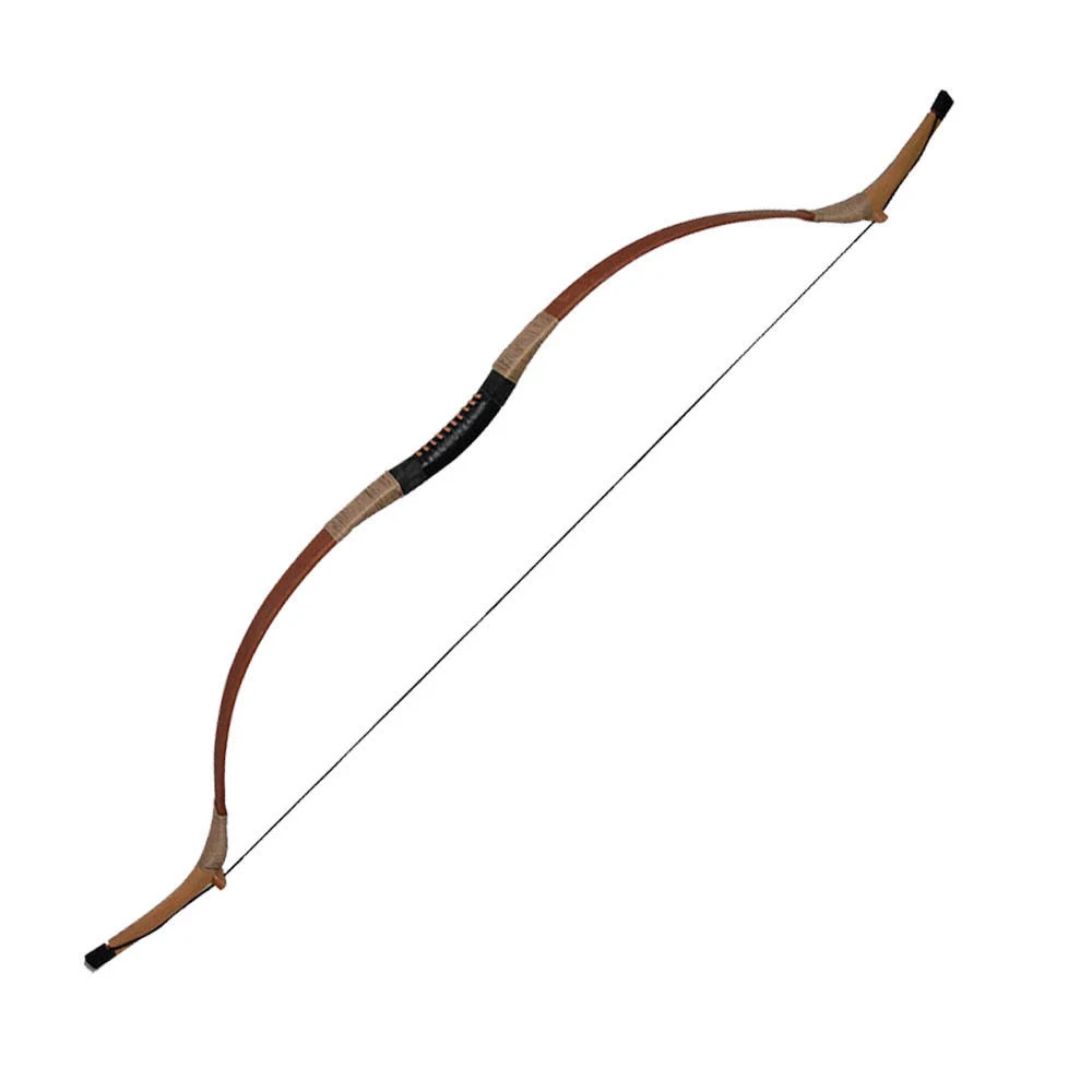 

Traditional Bow Wooden Recurve Archery Crossbow Compound Bow Practice Longbow Brown