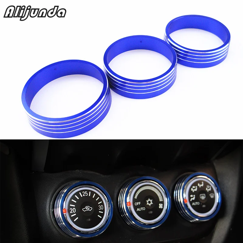 

3 pieces / aluminum alloy air conditioning control trim knobs tool car styling for mitsubishi asx 2010 2011 2012 2013 2014