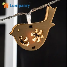 Lumi вечерние 10 светодиодный романтические деревянные гирлянды с птицами сказочное освещение для рождества, праздника, свадьбы, Дня Святого Валентина, праздничная лампа для вечеринки