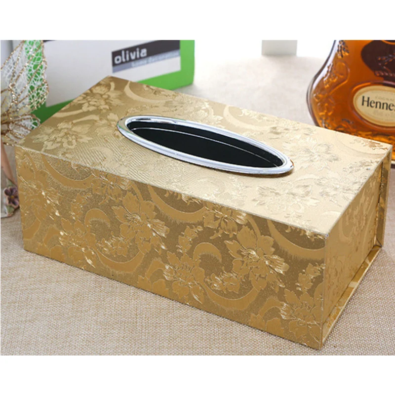 

2019 Leather Car Home Rectangle Shape Tissue Box Elegant Removable Fashion Household Living Room Table Napkin Tissue Holder