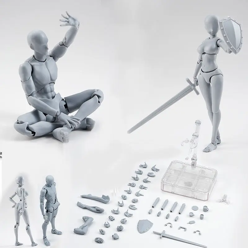 

DIY Postures Drawing Figures for Artists Action Figure Model Human Mannequin Man Woman Mosaic Making Kits Figurines