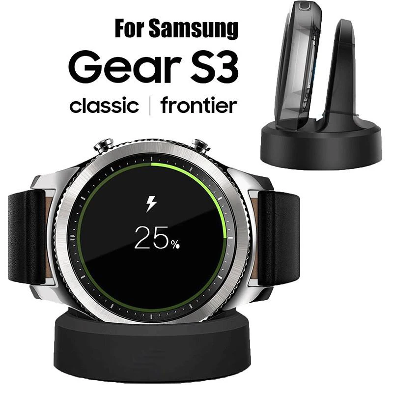 

HobbyLane Wireless Charging Dock Cradle Charger For Samsung Gear S3 Classic Frontier Watch Charger Smart Watch Charging Dock d25