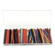 Popular 160 Pcs 2:1 Carro Elétrico Cabo de Fio Envoltório Sleeving Tubo Tubulação Do Psiquiatra de Calor Caixa