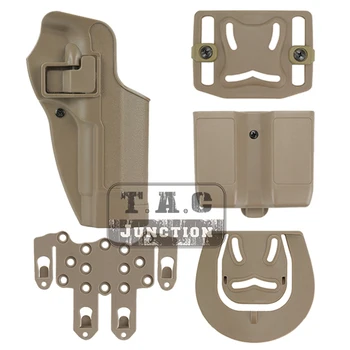 

Tactical CQC Serpa Quick Right Hand Paddle Belt Loop Pistol Holster w/ MOLLE Platform & Magazine Pouch for Beretta 92 96 M9 M92