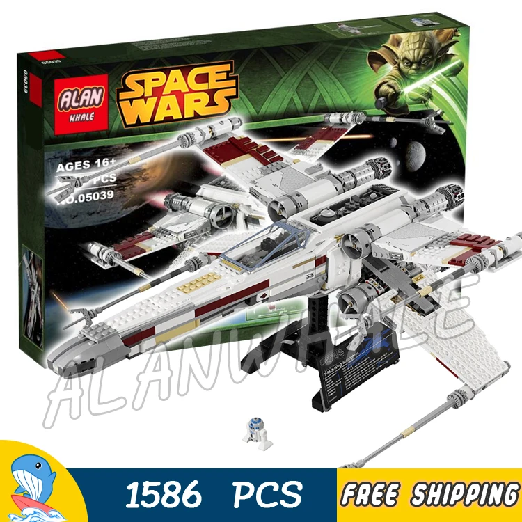 

1586pcs Space Wars Red Five X-Wing Starfighter 05039 Figure Building Blocks Teenagers Toys Set Compatible With LegoING