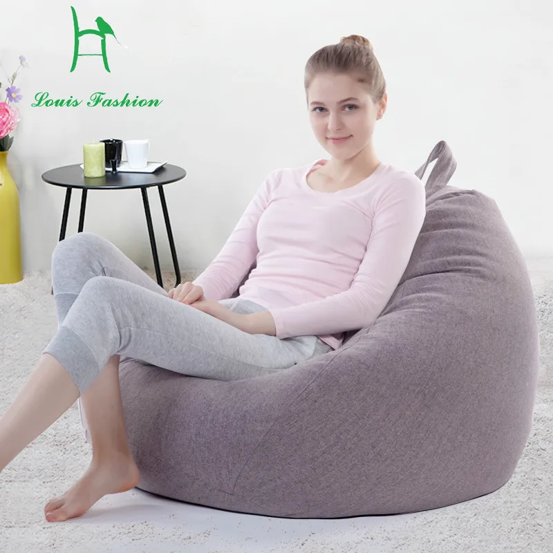 Луи Мода шезлонг бобы мешок креативный диван большой размер квартиры спальня гостиная ленивый стул татами