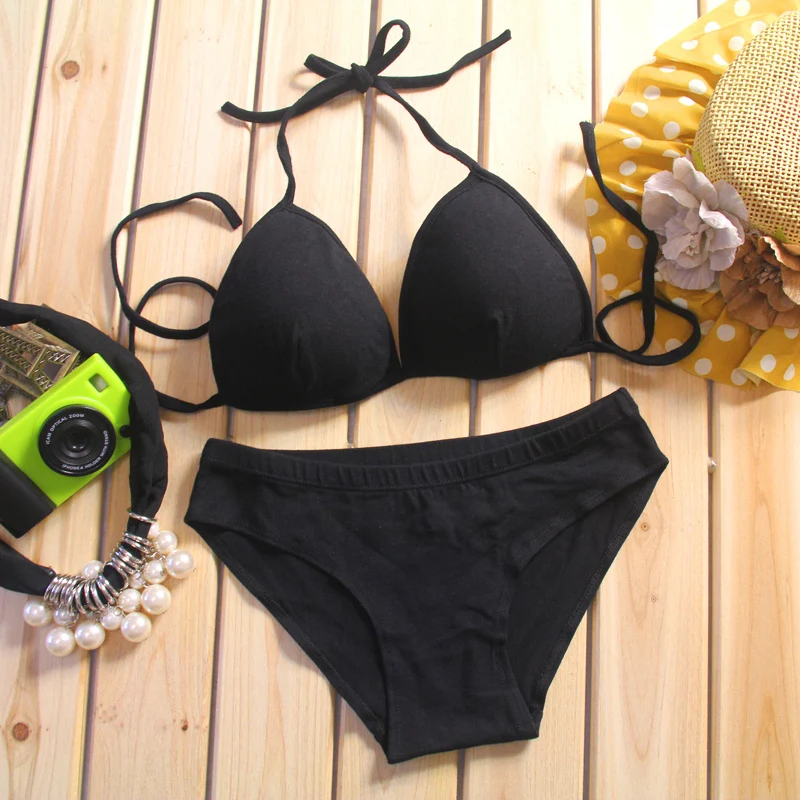 Maggies Walker Teenage Girl Underwear Set Teen Girls bra Puberty Backless Push Up Beach Bikinis for Teens 12 16 Year Old Bra