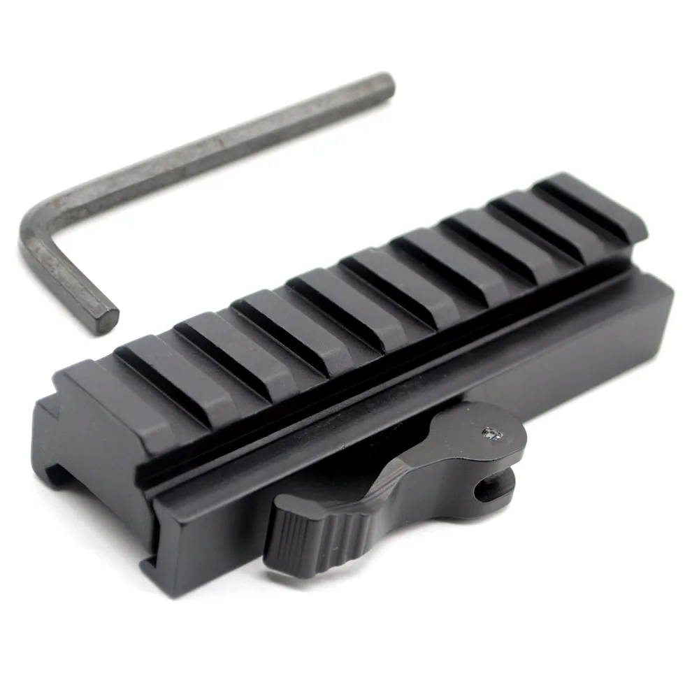 

Quick Release Detach Scope Mount 20mm Weaver Picatinny Rail Adapter With 9 Slots Hunting Accessories