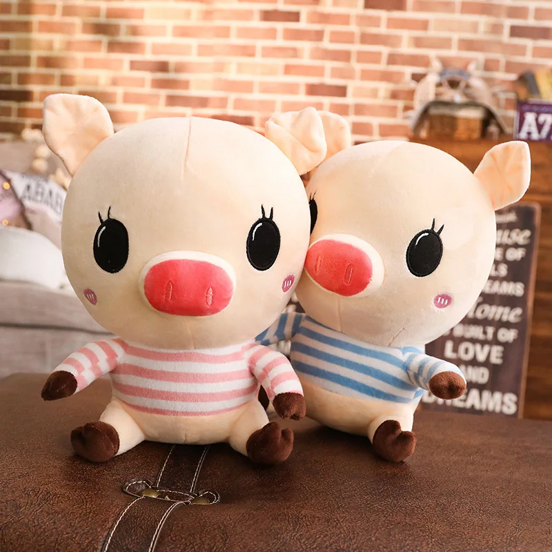 Dorimytrader Funny Cartoon Big Head Pig Plush Toy Giant Stuffed Anime Piggy Doll Creative Pillow for Children Gift Decoratin 31inch 80 DY50517 (5)
