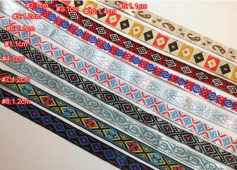 

15 yard/lot 1-1.4cm width blue red braid fabric embroidery tapes lace trim ribbon X33Z486U180805D