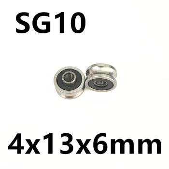 

SG10 2RS U Groove pulley ball bearings 4x13x6mm Track guide roller bearing (Precision double row balls) SG10 LFR50/4NPP SG4RS