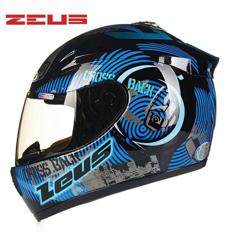 Zeus Motorcycle Helmet Men Full Face Ihelme Bike Removable Liner