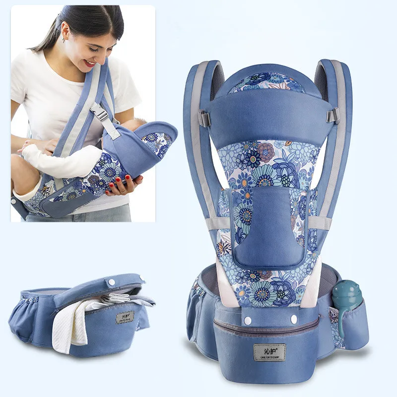 

0-48 Months Baby Carriers Waist Stool Horizontal Front Holding Wraps 3 in 1 Infant Sling Backpacks Pouch Holding Baby Artifact