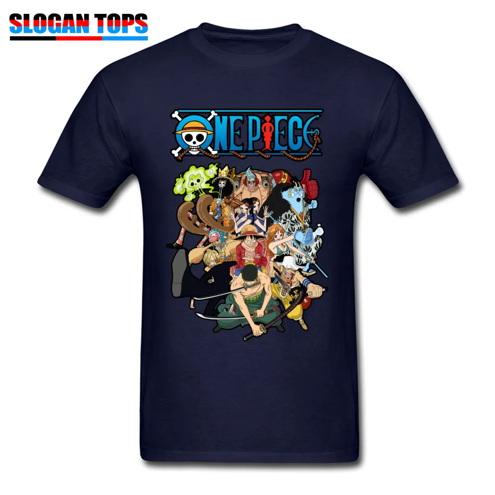2018 Men T Shirt O-Neck Short Sleeve 100% Cotton monkey d luffy chopper roronoa Tops & Tees Casual Tops Tees Top Quality monkey d luffy chopper roronoa navy