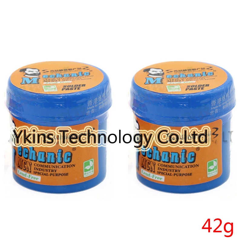 

2pcs/lot MECHANIC ROHS low-temperature Lead-Free solder paste BGA Solder Flux Paste Soldering 42g Sn42/Bi58