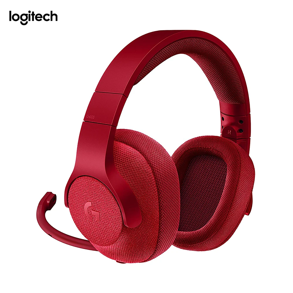Logitech G433 игровая консоль + ПК/игровая бинауральная головная повязка красный