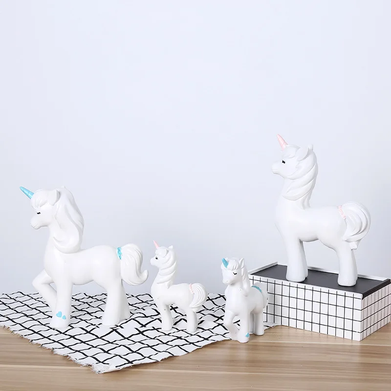 

INS Cartoon Unicorn Resin pink panther living room bedroom Home decoration photography display Props
